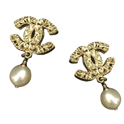 boucle d'oreille chanel double c|Boucles d'oreilles .